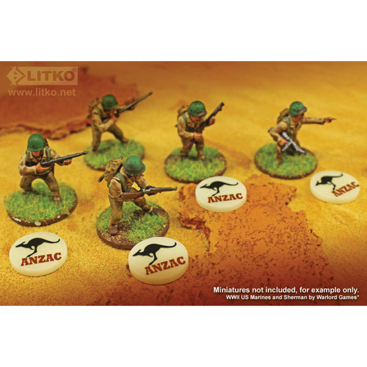 Premium Printed WWII Australian ANZAC North Africa Campaign Tokens (10)