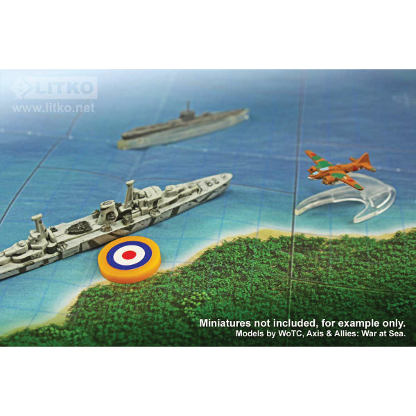 Premium Printed WWII British Air Force Roundel Pacific Theater Tokens (10)
