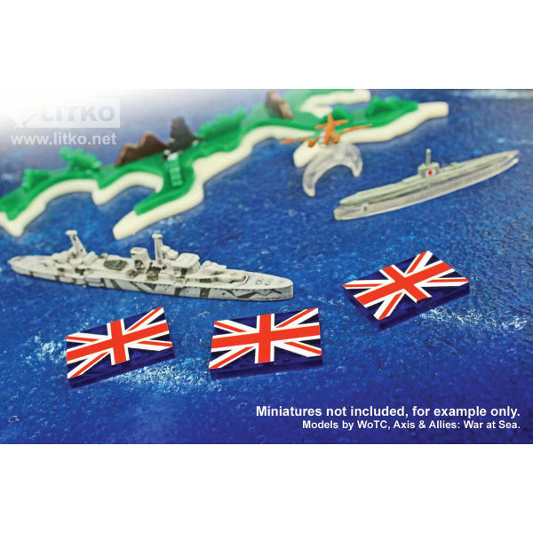 Premium Printed WWII United Kingdom Flag Tokens (10)