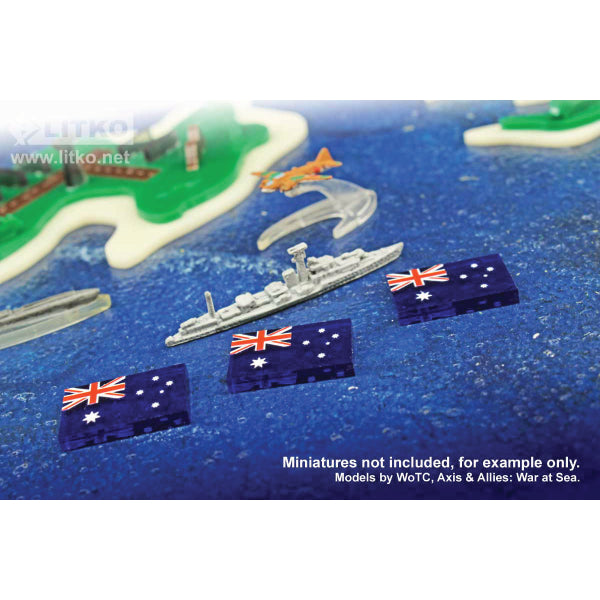 Premium Printed WWII Australian National Flag Tokens (10)