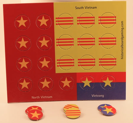 Vietnam War Roundels Set - North & South Vietnam, Vietcong by HBG (20 Pieces)