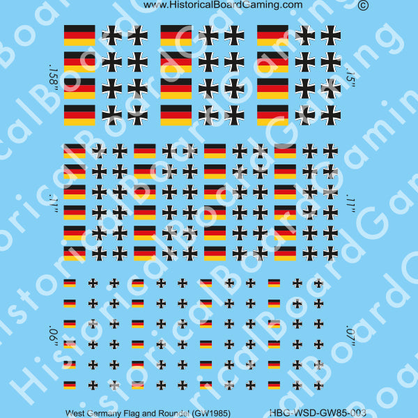 Decal Sheet, West Germany GW-1985