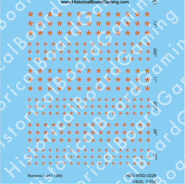Decal Sheet, Romania (1947-85)