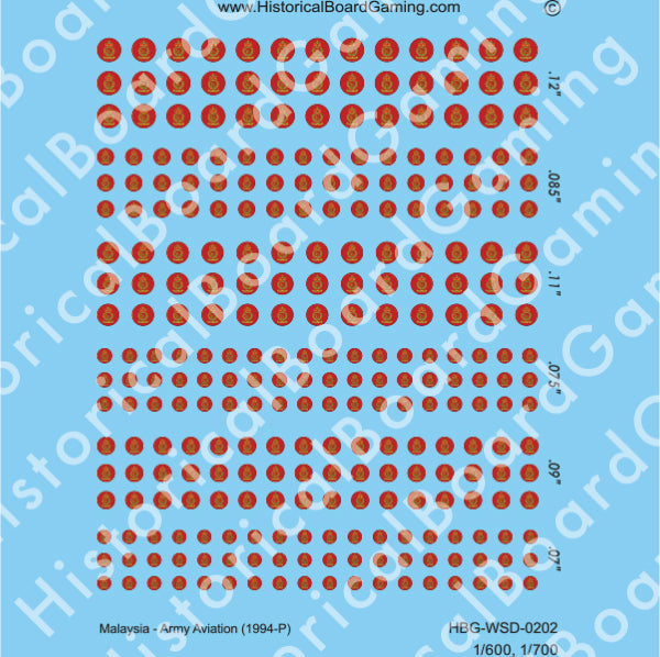 Decal Sheet, Malasia Army Aviation (1994-P)