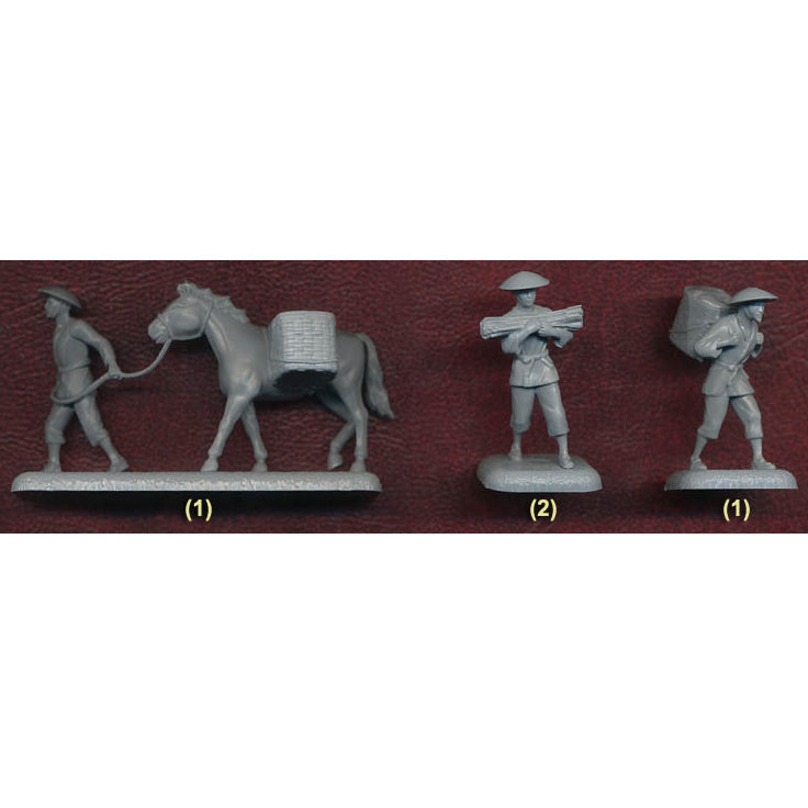 1/72 Peasants with Ammo Supply Box (ZVE)