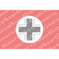 HBG Germany Balken Cross Flag, Red (1933-1945) Build Plate Flag