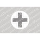 HBG Germany Balken Cross Flag, Grey (1933-1945) Build Plate Flag