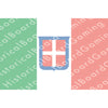 HBG Civil and Merchant Flag of Kingdom of Italy (1861-1946) Build Plate Flag