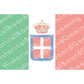 HBG Kingdom of Italy, Naval Ensign (1861-1945) Build Plate Flag