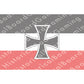 HBG Germany Marine Jack (1871-1918) Build Plate Flag