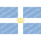 HBG Kingdom of Greece (1832-1924, 1935-1973) Build Plate Flag