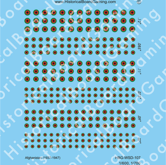 Decal Sheet, Afghanistan (1937-47)