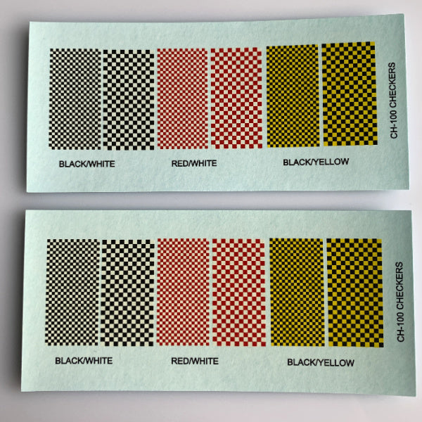 CH-100 Decal Sheet, Checkerboards