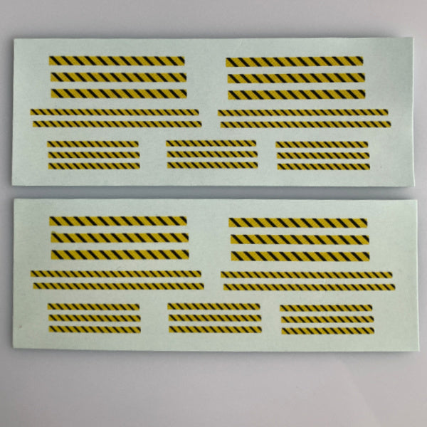 SF-101 Decal Sheet, Yellow/Black Warning Stripes, Locos, Armor & Aircraft
