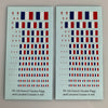 French Flags & Lorraine Cross, 1/285,1/300, 12mm, 15mm, 20mm Decal Sheets (FR-103)