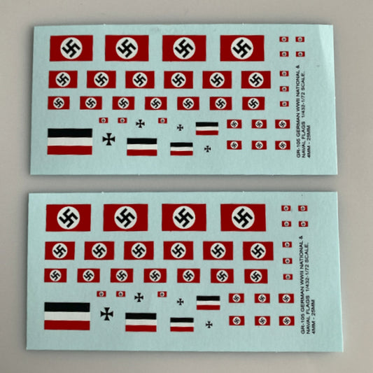 GR-105 Decal Sheets, Air Recognition, Swastika Flags