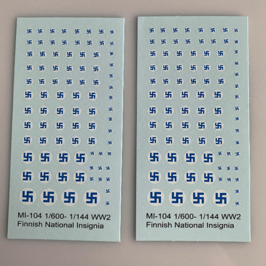 MI-104 Decal Sheet, Finnish blue on white Insignia