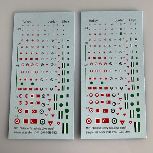 MI-117 Decal Sheets, Jordan-Turkey-Libya