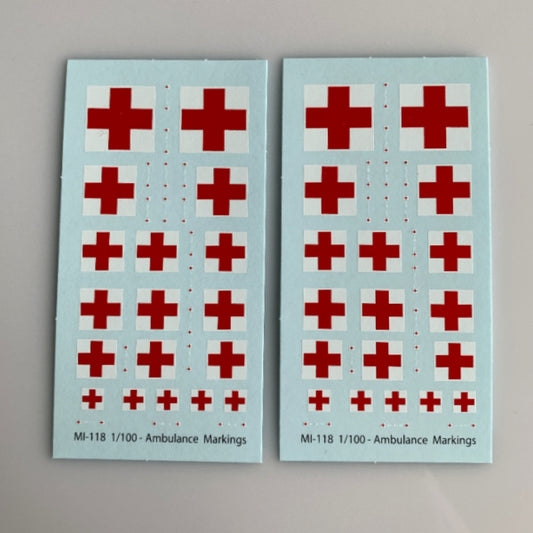 MI-118 Decal Sheets, Ambulance Markings