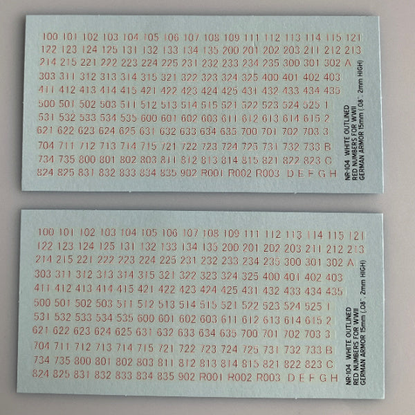Red Lettering with Outline (NR-104)