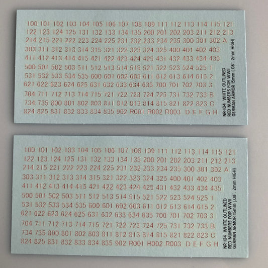 Red Lettering with Outline (NR-104)