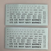 US-124 Decal Sheet, U.S. Black U.S. Navy & Marines Aircraft