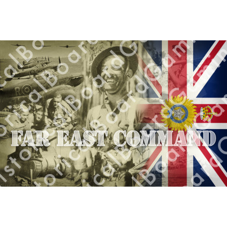 HBG Battle Labels-Far East Command B w/ Flag