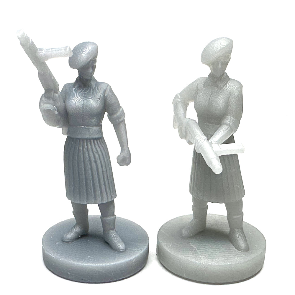 Resistance Fighter Female (3D Printed) x5