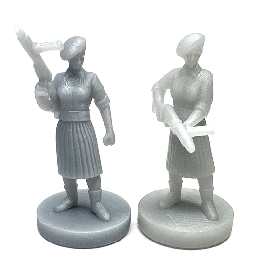 Resistance Fighter Female (3D Printed) x5