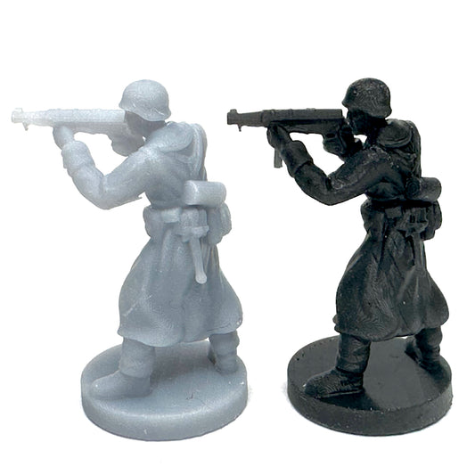 German Soldier in Greatcoat w/ MP40 w/ extended stock (3D Printed) x5
