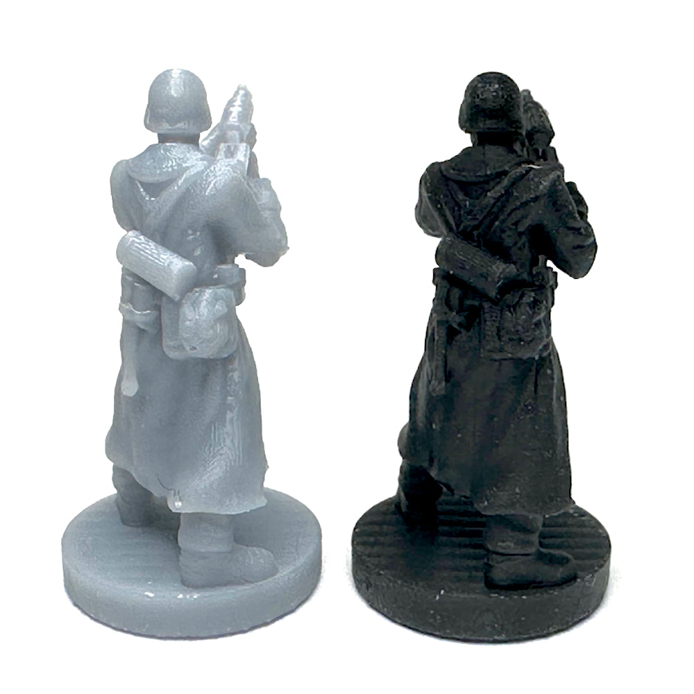 German Soldier in Greatcoat w/ MP40 w/ extended stock (3D Printed) x5