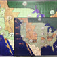 "Amerika" Custom Vinyl Map