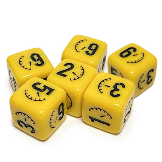 Engraved Aircraft Fuel Range Dice 6/set (16mm)