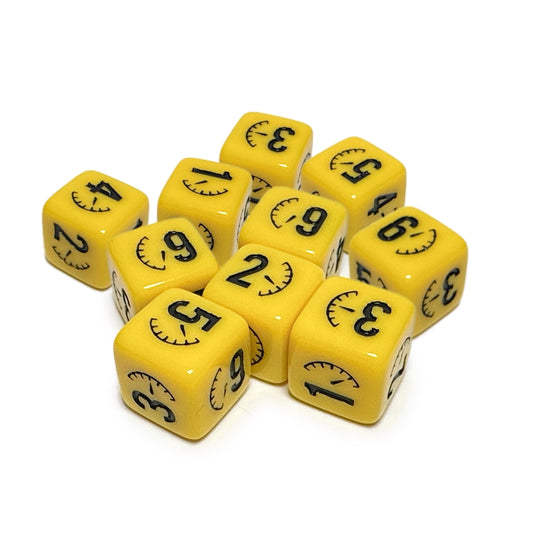Engraved Aircraft Fuel Range Dice 10/set (16mm)