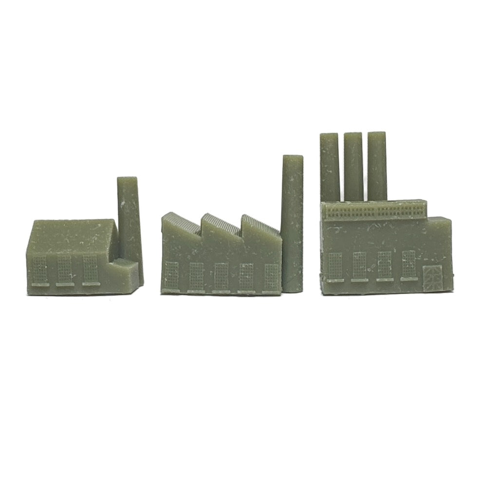 Minor, Medium, Major Factory (3D Printed) x5 (Olive Green)