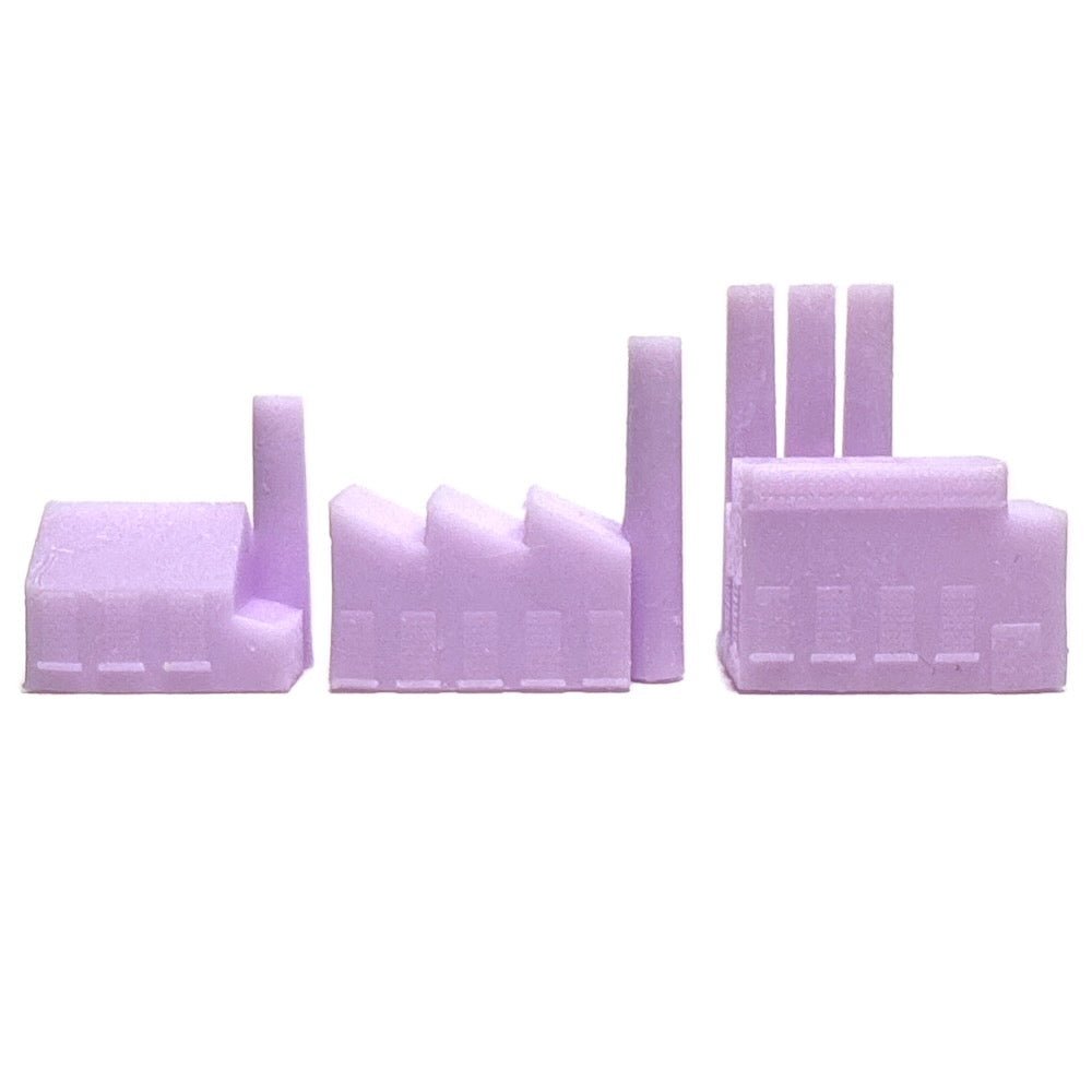 Minor, Medium, Major Factory (3D Printed) x5 (Purple)