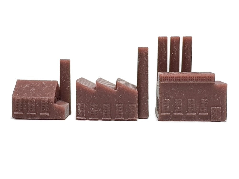 Minor, Medium, Major Factory (3D Printed) x5 (Russian Brown)