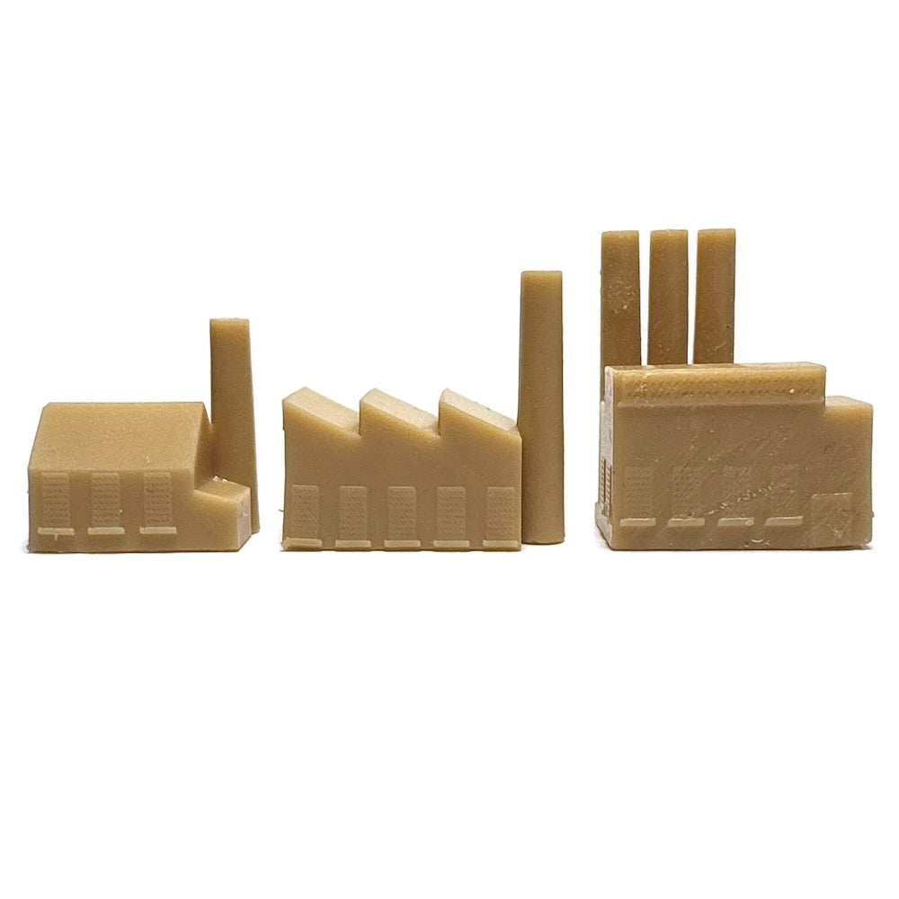 Minor, Medium, Major Factory (3D Printed) x5 (Tan)