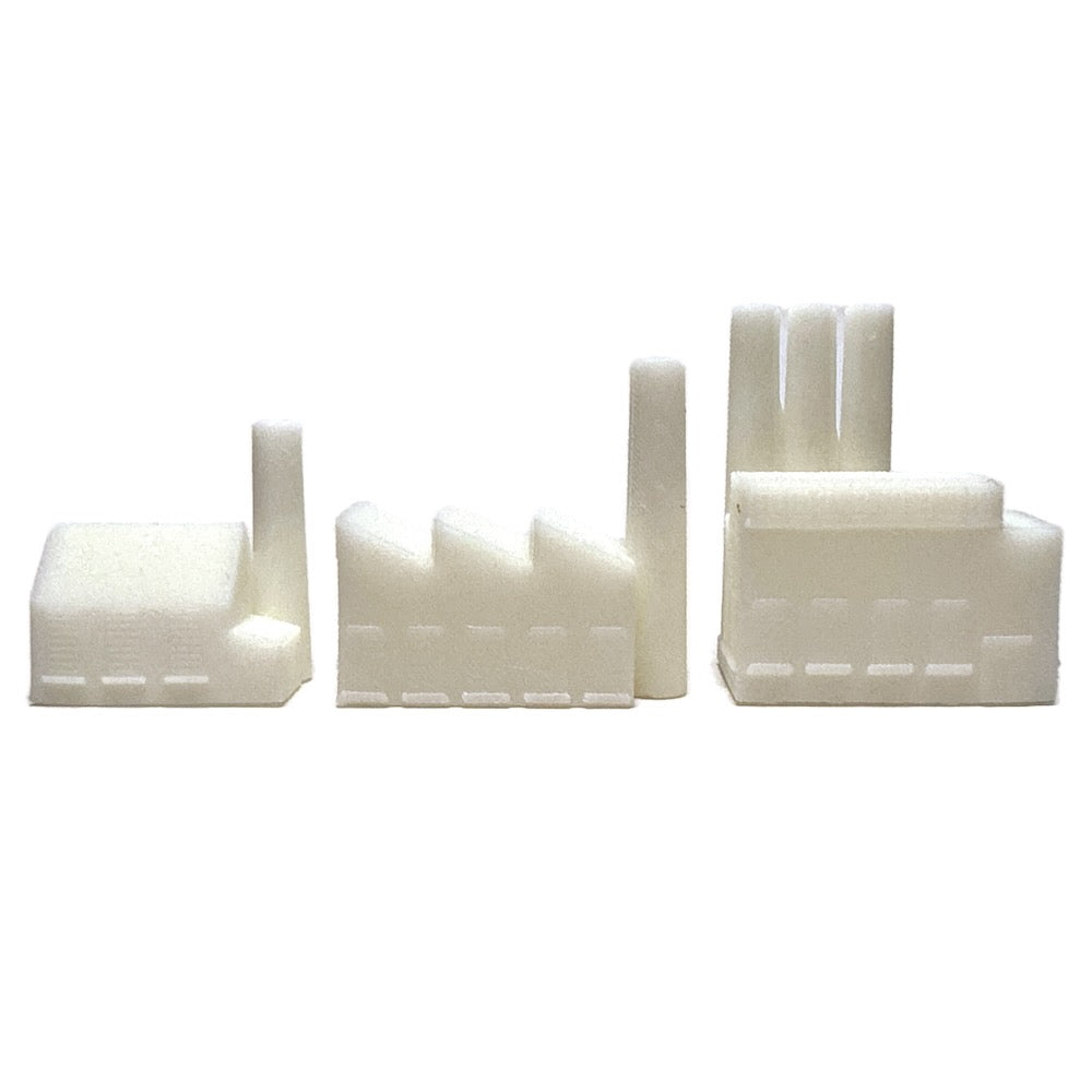 Minor, Medium, Major Factory (3D Printed) x5 (White)