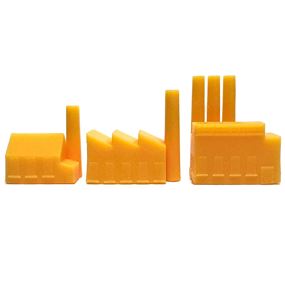 Minor, Medium, Major Factory (3D Printed) x5 (Yellow Gold)