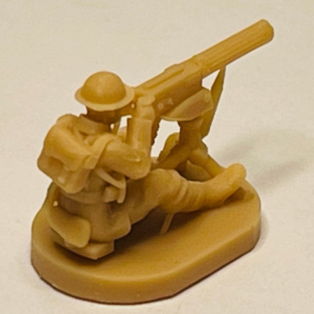 WW1 British Soldier w/Heavy Machine Gun (3D Printed) x5