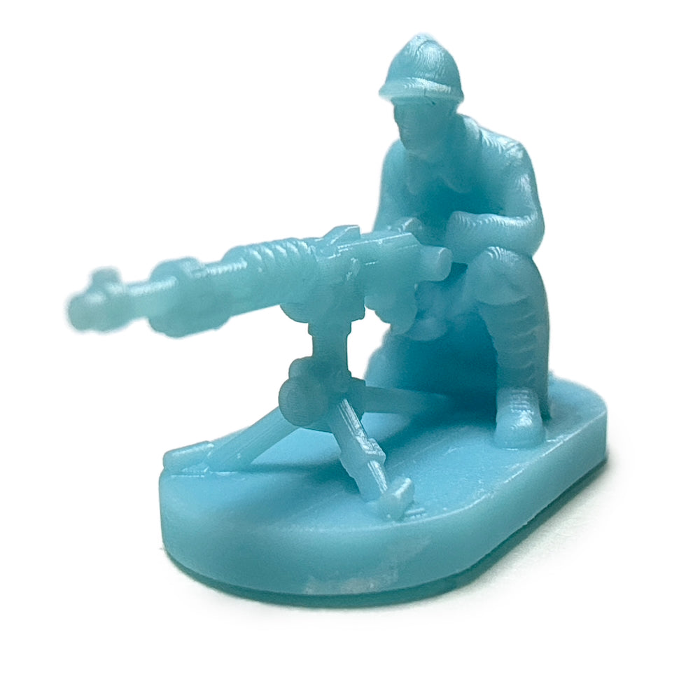 WW1 French Soldier w/Heavy Machine Gun (3D Printed) x5