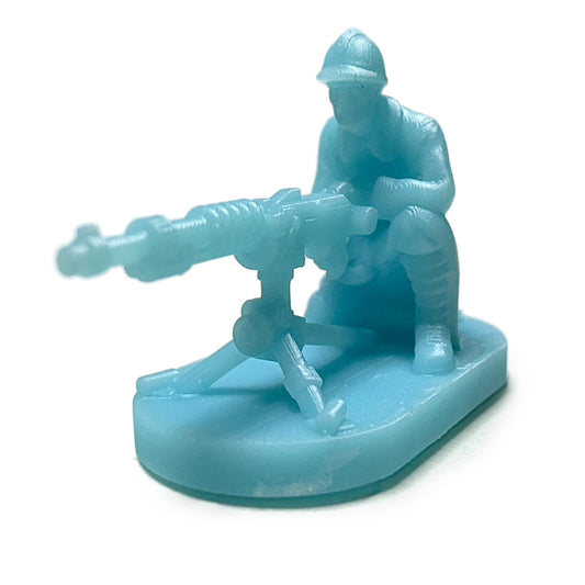 WW1 French Soldier w/Heavy Machine Gun (3D Printed) x5