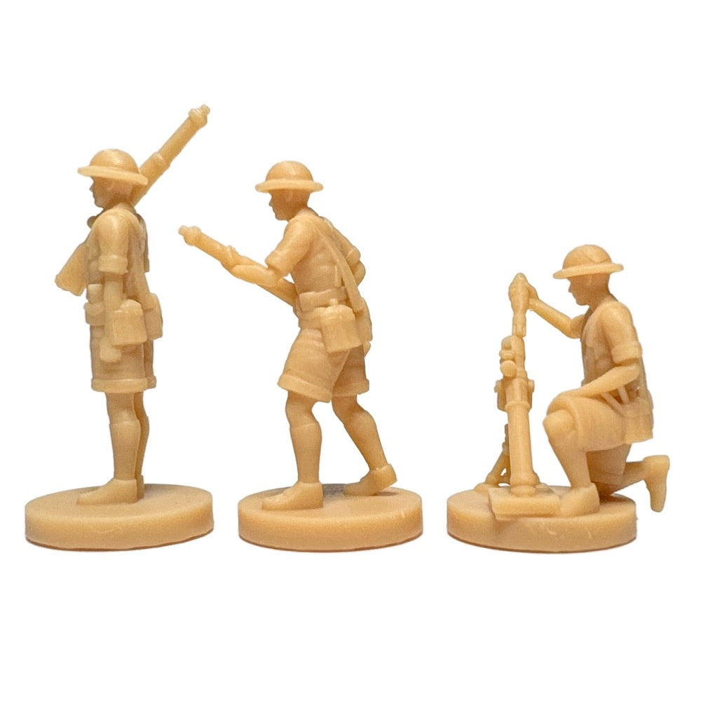 British Soldier, Militia, & Mortar Crew WWII- Summer (3D Printed) x5