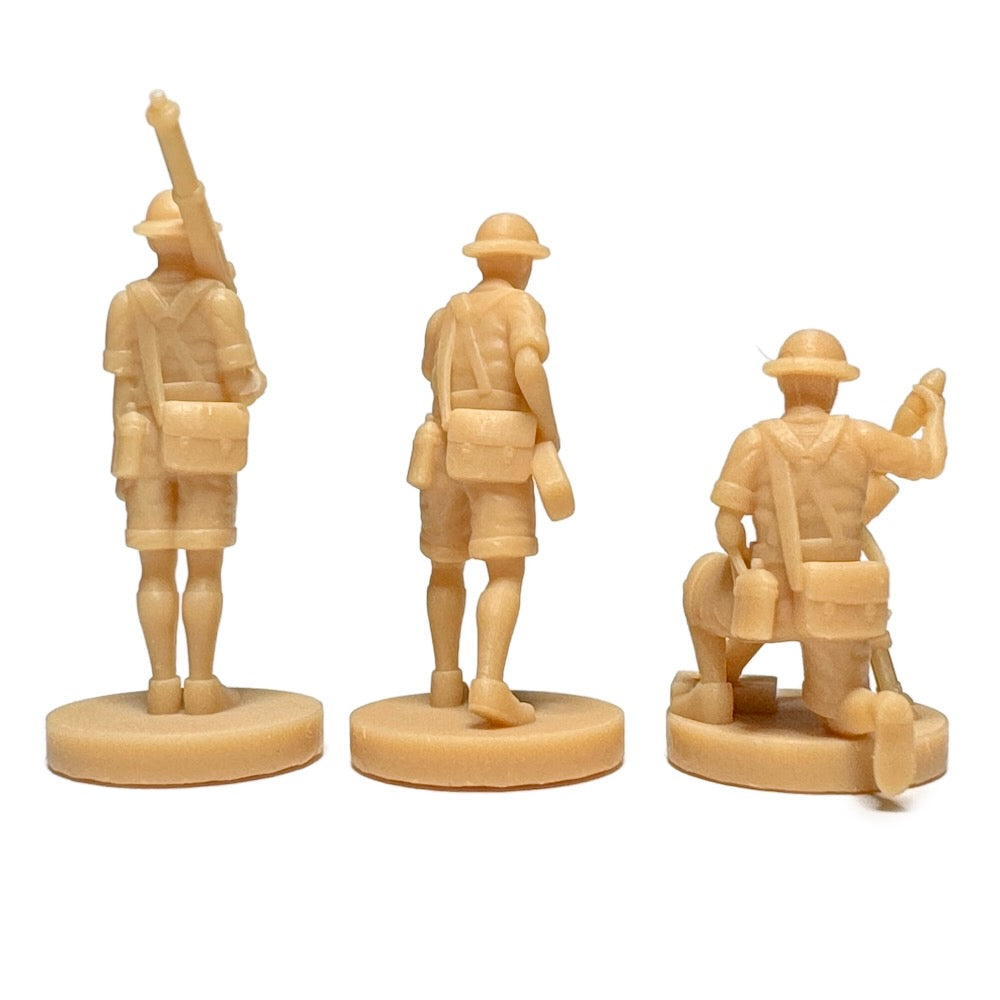 British Soldier, Militia, & Mortar Crew WWII- Summer (3D Printed) x5