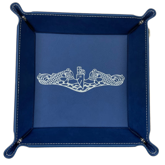 Snap Dice Tray-U.S. Submarine Warfare Insignia-Enlisted (Dolphins)