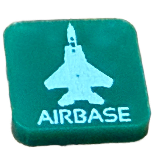 Airbase-Cold War Acrylic Marker 1/2" green UV Printed Game Token (x10)