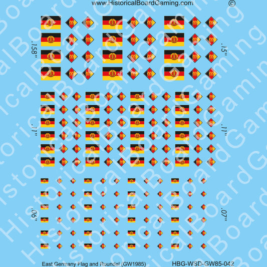 Decal Sheet, East Germany GW-1985