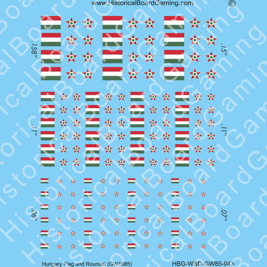 Decal Sheet, Hungary GW-1985