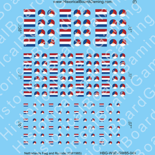 Decal Sheet, Netherlands GW-1985
